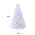 thumbnail image 4 of Best Choice Products 4.5ft Pre-Lit Premium Hinged Artificial White Christmas Pine Tree w/ 200 Multicolor Lights, Stand, 4 of 11