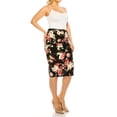 thumbnail image 2 of Women's Plus Size Casual Pull On High Waist Printed Midi Pencil Skirt, 2 of 4