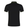 thumbnail image 2 of Sngxgn Men's Slim Fit Short Sleeve Solid Soft Cotton Polo Shirt(Black,XXXL), 2 of 6
