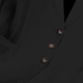 thumbnail image 6 of Bixock Women's Dress Blazer 3/4 Sleeve Suits Jackets Button Top Solid Color Loose Breathable Summer Casual Daily Blouse, 6 of 6