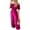 Rose Red, variant on Zoeecloth Jumpsuits for Women Casual Wide Leg Pants Outfits Summer Loose Bodysuit Waisted A Neckline Overal for Women's S-XL