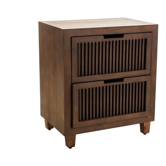 Finch Sawyer 2 Drawer Cabinet Brown