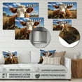 thumbnail image 4 of Designart "Majestic Cattle I" Animals Metal Art Living Room, 4 of 5