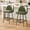 Green PU 2-pack, variant on Gaderth 26" Modern Upholstered Barstools with Backs and Metal Legs, Upholstered Bar Chairs, Counter Height Bar Stools, Faux Sherpa High Chairs with Footrest for Kitchen Island