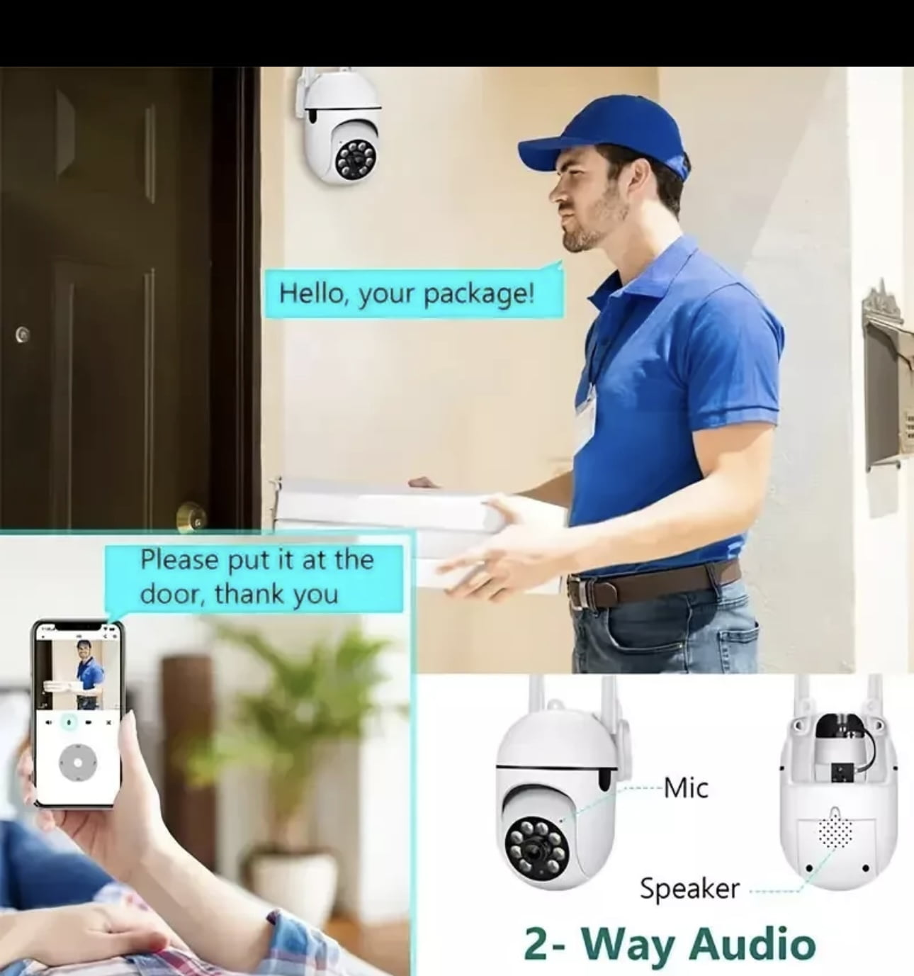4-Pack Wireless 5G WiFi Security Camera System Smart Outdoor Night Vision 1080P