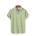 thumbnail image 6 of COSFO Mens Summer Button Down Shirts Short Sleeve Beach Plaid Shirt Vacation Collared Loose Fit Casual Mens Shirts, 6 of 7