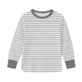 thumbnail image 2 of jobturf Girls Long Sleeve Shirts Spring Trendy Striped Shirt Athletic Workout Blouses 100 Days of School Uniform Tops Size 5-16 Years, 2 of 9