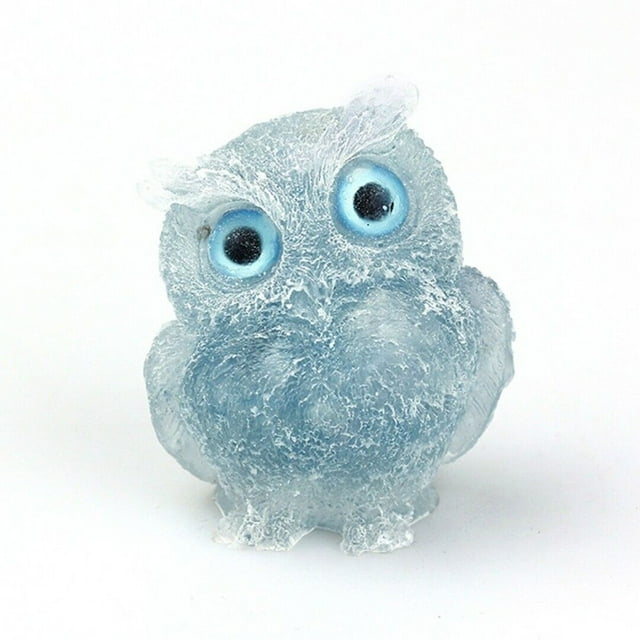 Reiki And Chakra Balancing Hand Making Natural Crystal Resin Owl For Gifts
