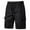 Black, variant on Men's Cargo Shorts, Elastic Waist Relaxed Fit Big Pockets Classic Casual Stretch Short