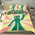 thumbnail image 1 of El Show de Gumby Conjunto de sábanas temático, trío de piezas, cómodo y amigable con la piel, diseño único, regalo de decoración para el hogar para familiares, amigos y fans, 90 cm * 190 cm, 1 of 6