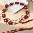 thumbnail image 3 of JASGOOD Womens Boho Braided Belt Western Cowgirl Flower Waist Belt for Dresses, Red, 190cm, 3 of 7
