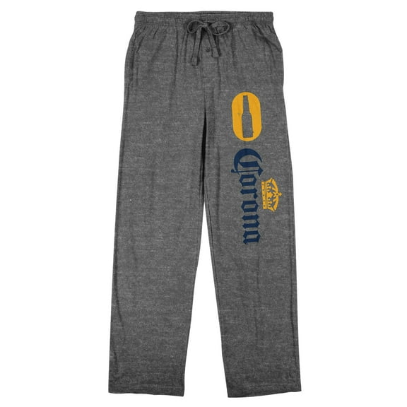 Corona Classic Logo Men's Charcoal Heather Sleep Pants-Large