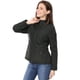 thumbnail image 3 of Chaqueta acolchada ligera con cremallera y cuello alto para mujer Negro M, 3 of 7