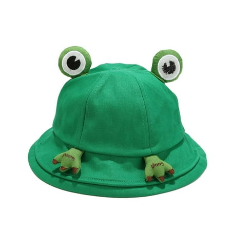

Dadaria Girls Hat 1-5 Years Parent-child Cute Hat All-match Fisherman Hat Student Cartoon Sunscreen Sun Hat Green One Size Boys Girls