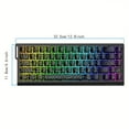thumbnail image 2 of ATTACK SHARK X68 HE Rapid Trigger Keyboard Magnetic Switch with C01PRO Coiled Cable, 60% Wired 8KHz Magnetic Keyboard With 0.01mm RT Accuracy, Support RT/Snap Tap/DKS/MT/TGL, 2 of 13