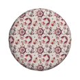 thumbnail image 4 of Spare Tire Cover, Lifebuoy Anchor Rudder Wheel Cover Tire Covers For Trailers Car Truck Camper Universal Tire Covering Fits Diameter14"-17", 4 of 4