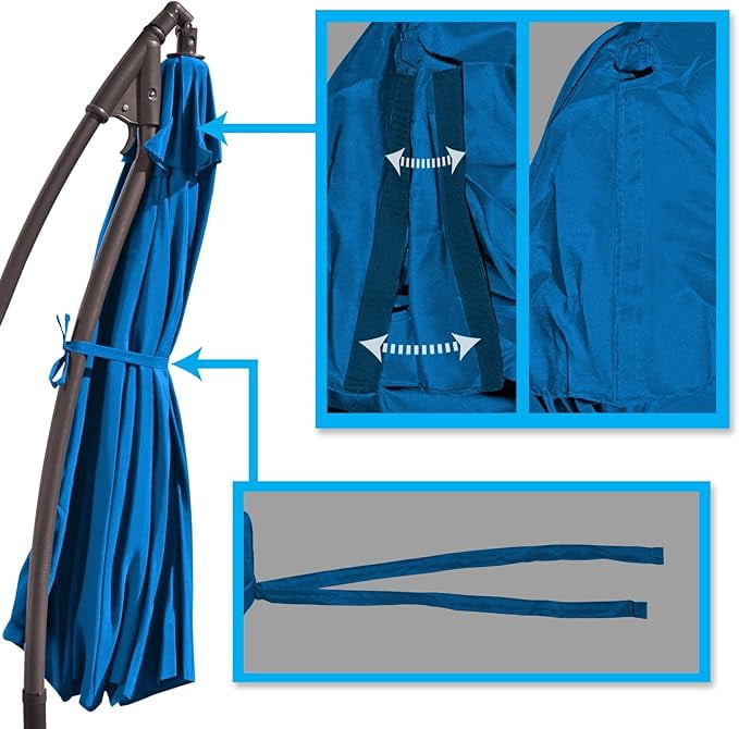 ALUVIERA Replacement Umbrella Canopy for 10ft 8 ribs Cantilever Hanging Umbrella (Canopy Only)