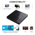 thumbnail image 4 of FNNMNNR External DVD Drive  Dual USB 3.0 and Type-C Interface  Portable CD DVD-RW Writer Rewriter Player for PC  Compatible with Windows/Linux/Mac OS  Plug and Play  No Battery Required, 4 of 7