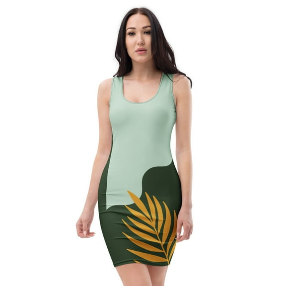 Women’s Tropical Bodycon Tank Dress (XS)