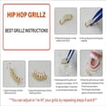 thumbnail image 5 of Saintda Colorful CZ Stone Teeth Grillz Set For Unisex Brass Material Gold-Plated Hip Hop Cosply Jewelry For Man Women, 5 of 5