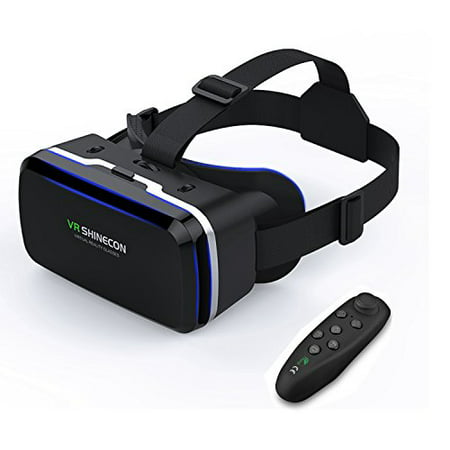 VR Headset vr SHiNECON Virtual Reality Headset-for iphone X/7/6S/6Splus/6/5,Galaxy, Huawei,Google, Moto and All Android (Best Vr Headset For Moto Z Force)