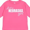 thumbnail image 4 of Inktastic Just a Nebraska Girl Born and Raised Girls Long Sleeve Toddler T-Shirt, 4 of 5