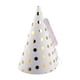 thumbnail image 3 of GOOHOCHY 10 tocados triangulares para fiesta de cumpleaños infantil, sombreros de fiesta, decoración a rayas, suministros para fiestas (fondo de lunares, dorado), 3 of 7