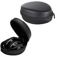 thumbnail image 6 of Monyance headphone pouch Universal Mini EVA Headphones Storage Box Case Portable Travel Carrying Case Earphones Earbuds Headset USB Cable Pouch (Black)(7.48X5.51X3.15Inches), 6 of 10