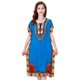 thumbnail image 1 of de mujer Boho Elegante Lado hasta la Manga de élago Ropa Túnica suelta Ropa , Azul Yinane Vestido de verano de las mujeres, 1 of 7