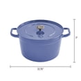 thumbnail image 4 of The Pioneer Woman 7 qt Blue Enameled Cast Iron Dutch Oven with Lid, 4 of 12