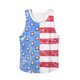 thumbnail image 2 of ICHUANYI Clearance Women's Fashion Flag Stripe Print Sleeveless Crewneck Tank Tops(Blue, XXL) ICHUANYI WER2023081501883, 2 of 8