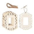 thumbnail image 2 of jifeng Creative Picture Frame Photo Frame Wood Ornament Project Hanging DIY Crafts with, 2 of 9