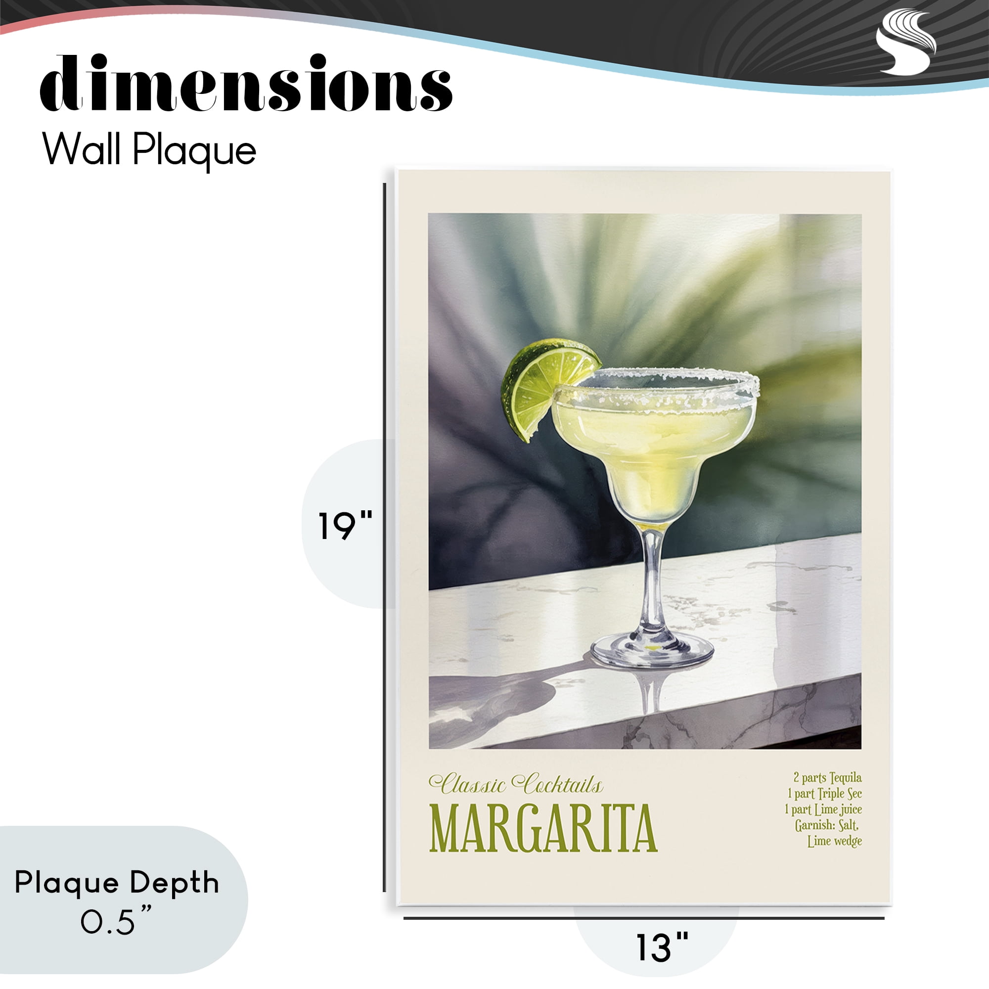 Stupell Industries Margarita on Marble Wall Plaque Art, design by Andreas Magnusson