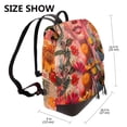 thumbnail image 2 of Naloa Vibrant Floral Collage Portrait Print Leather Backpack Purse for Women and Ladies,Shoulder Travel Daypacks Bags,Laptop Backpack for Women, 2 of 4