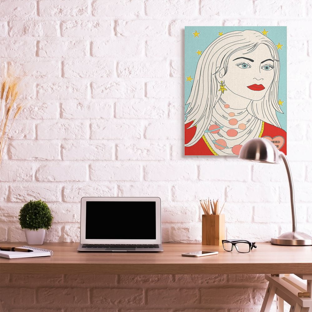 Stupell Industries Women's Fashion Accessory Portrait Space Theme Jewelry Canvas Wall Art Design by Sangita Bachelet, 30" x 40"