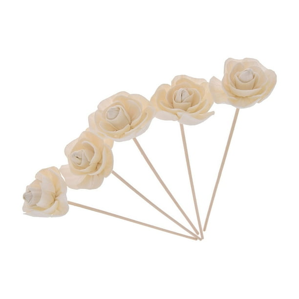 5 Piezas De Varillas Difusoras De Caña De Ratán Y Varillas De A Esencial De Reemplazo De Flores Varillas De Ratan Para Rose Soledad Palos Difusores
