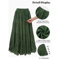 thumbnail image 2 of Sunzeyvora Women’s Cotton Tiered Maxi Skirt – Long Flowy Boho Skirt with Elastic Waist - Without Pockets, 2 of 3