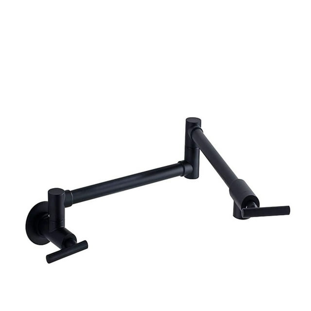 Pot Filler Double Joint Spout Folding Stretchable Swing Arm Wall Brass Kitchen Faucet Single Hole Two Handle Kitchen Sink Faucet ,bar Laundry RV Farmhouse