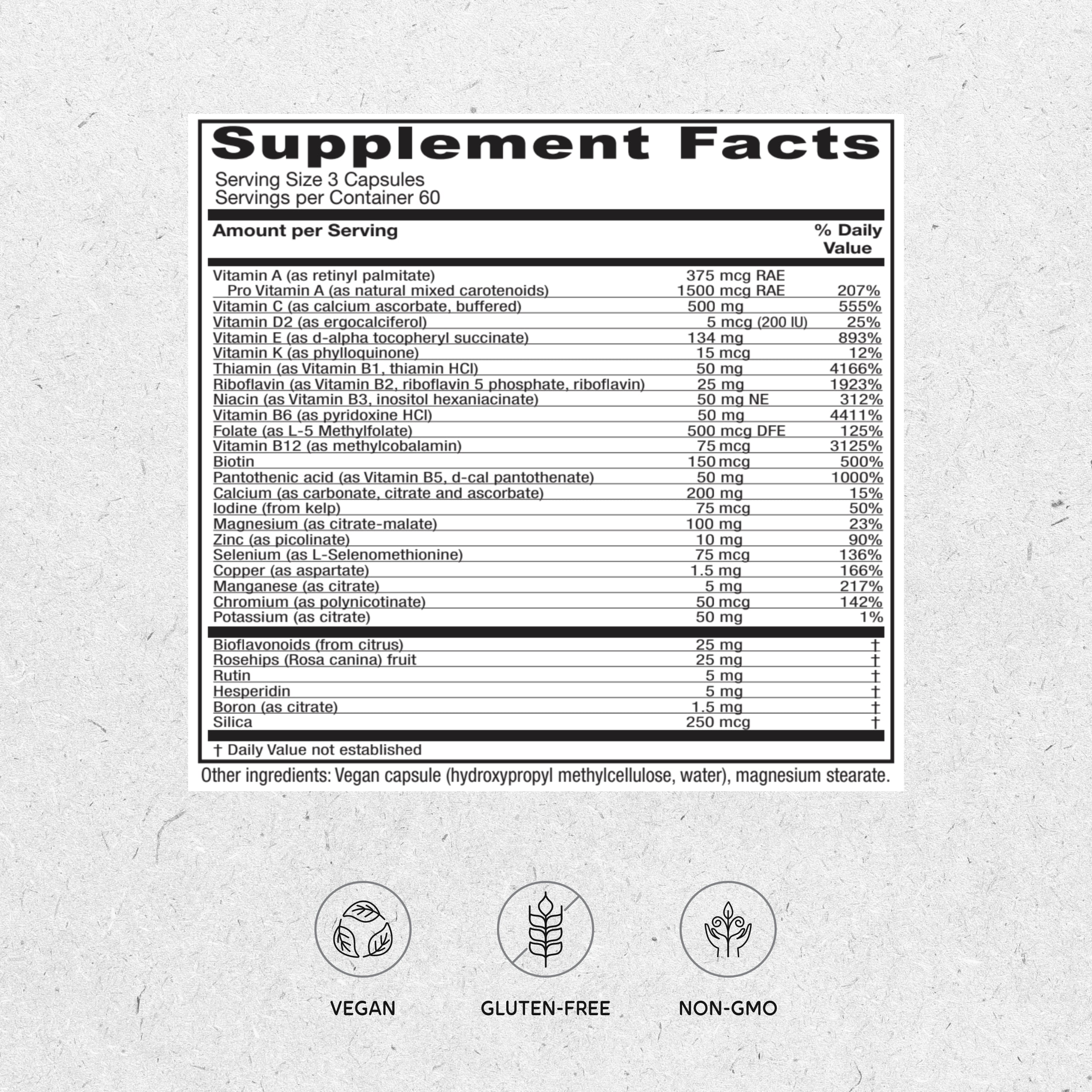 Vitanica Women's Symmetry, High Potency Daily Multivitamin, Vegan, 180 Capsules