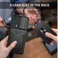 thumbnail image 5 of Heavy Duty Protection Case for Motorola Edge 20 Pro (Not 20), Magnetic Ring Kickstand Slide Camera with Card Holder Phone Cover for Motorola Edge 20 Pro LJK Black, 5 of 9
