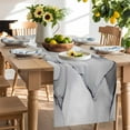 thumbnail image 3 of Abstract Marble Texture Table Runner, Gradient Light Gray Kitchen Table Runners Dress Scarves for Table Decorations Party/Restaurant/Indoor Outdoor Use, 13x36in, 3 of 9