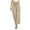 Khaki, variant on Women's Oversized High Waisted Linen Rayon Blend Pants Wide Leg Lounge Trousers for Casual Work Travel Yoga Comfort Wear Khaki L