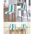 thumbnail image 5 of Turquoise Gray Ombre Bar Stool Covers Set of 2, Farmhouse Teal Gradient Modern Art Stretch Washable Bar Chair Covers with Backs, Removable Pub Counter Height Chair Cover for Kitchen Dining Room Cafe, 5 of 7