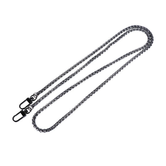 unbranded Women Metal Cross Body Bag Chain Strap with Buckles for Purse Handbag Shoulder Bag Chain Replacement Accessories (Black)