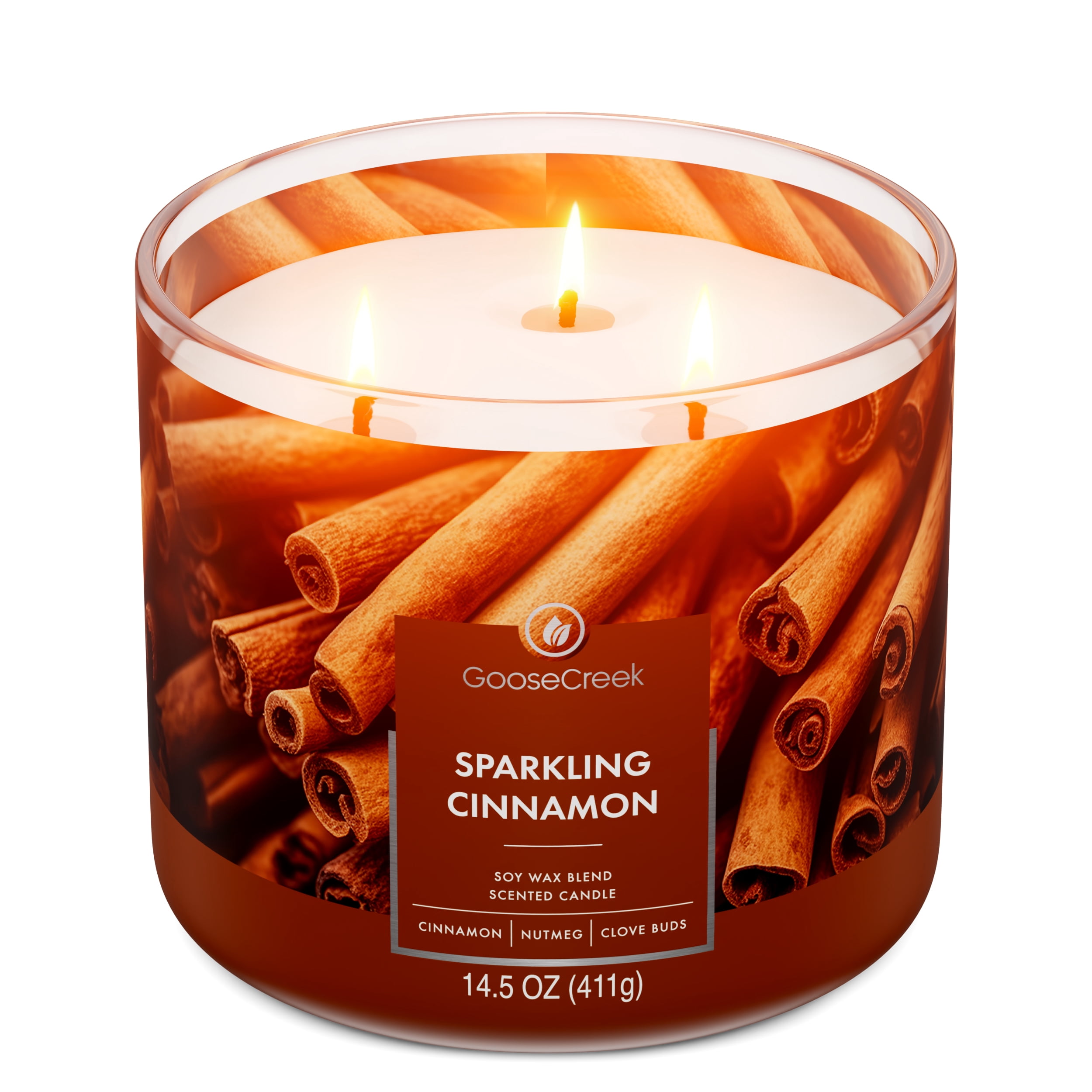 Goose Creek, Sparkling Cinnamon Scented 3-Wick Jar Candle, 14.5 oz