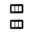 thumbnail image 1 of Riwesomey Panel de interruptores, interruptor basculante, carcasa de montaje en Panel, marco de aluminio para coche, motocicleta, barco, 3 agujeros No.03 2piezas Riwesomey CBP096240, 1 of 6