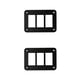 thumbnail image 3 of sweethay Panel de interruptores, interruptor basculante, carcasa de montaje en Panel, marco de aluminio para coche, motocicleta, barco, orificio único No.03 2piezas sweethay CBP096240, 3 of 6