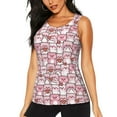 thumbnail image 1 of Balery Kawaii Pig Camiseta sin mangas estampada ligera para mujer, tops de entrenamiento sin mangas, camisetas de yoga transpirables de secado rápido.-XX-Large, 1 of 7