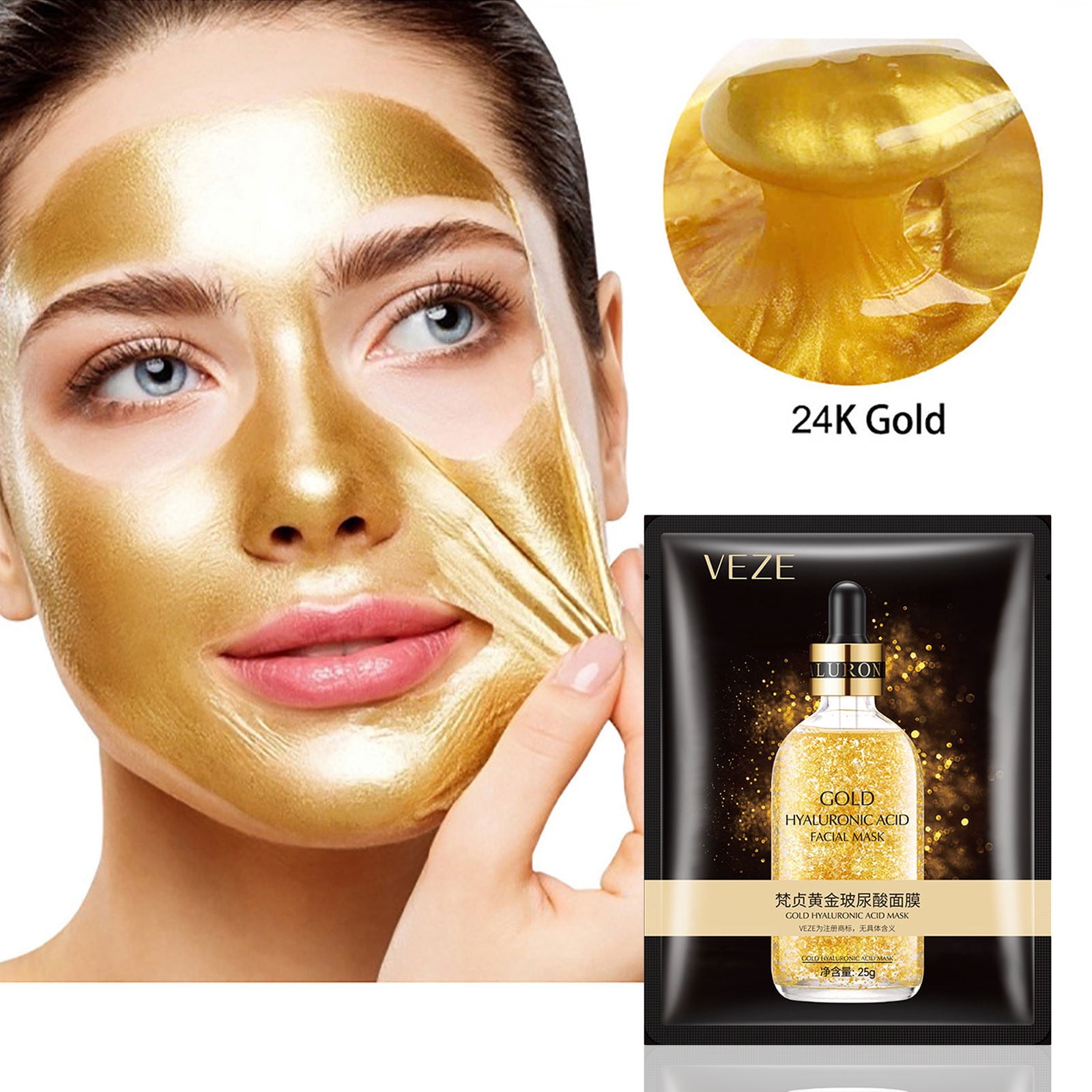 YiFudd Face Cream, Hyaluronic Sour 24K Gold Mask Moisturizing Shrinkage