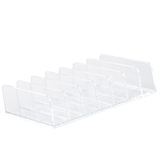 Organizador De Paletas De Maquillaje, Plástico Transparente, 7 Ranuras, Organizador De Soporte De Maquilla, Secciones Divididas, Soporte Para Cosmética, Soporte Para Paletas